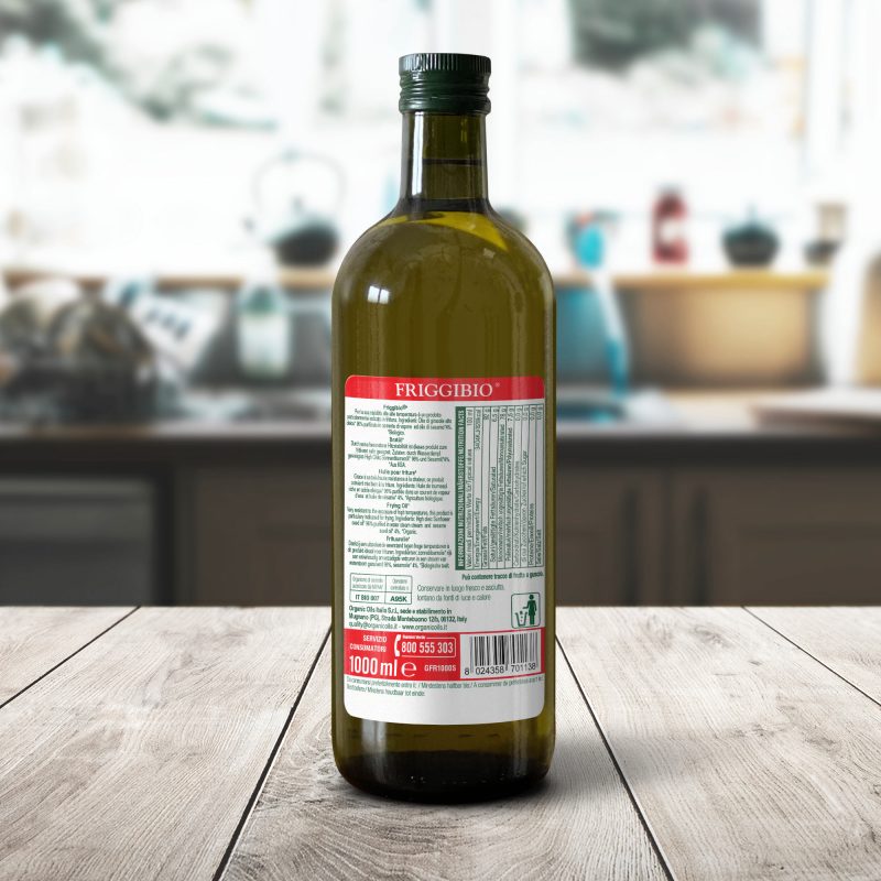 Friggibio - Olio ideale per frittura - 1000ml - Crudigno